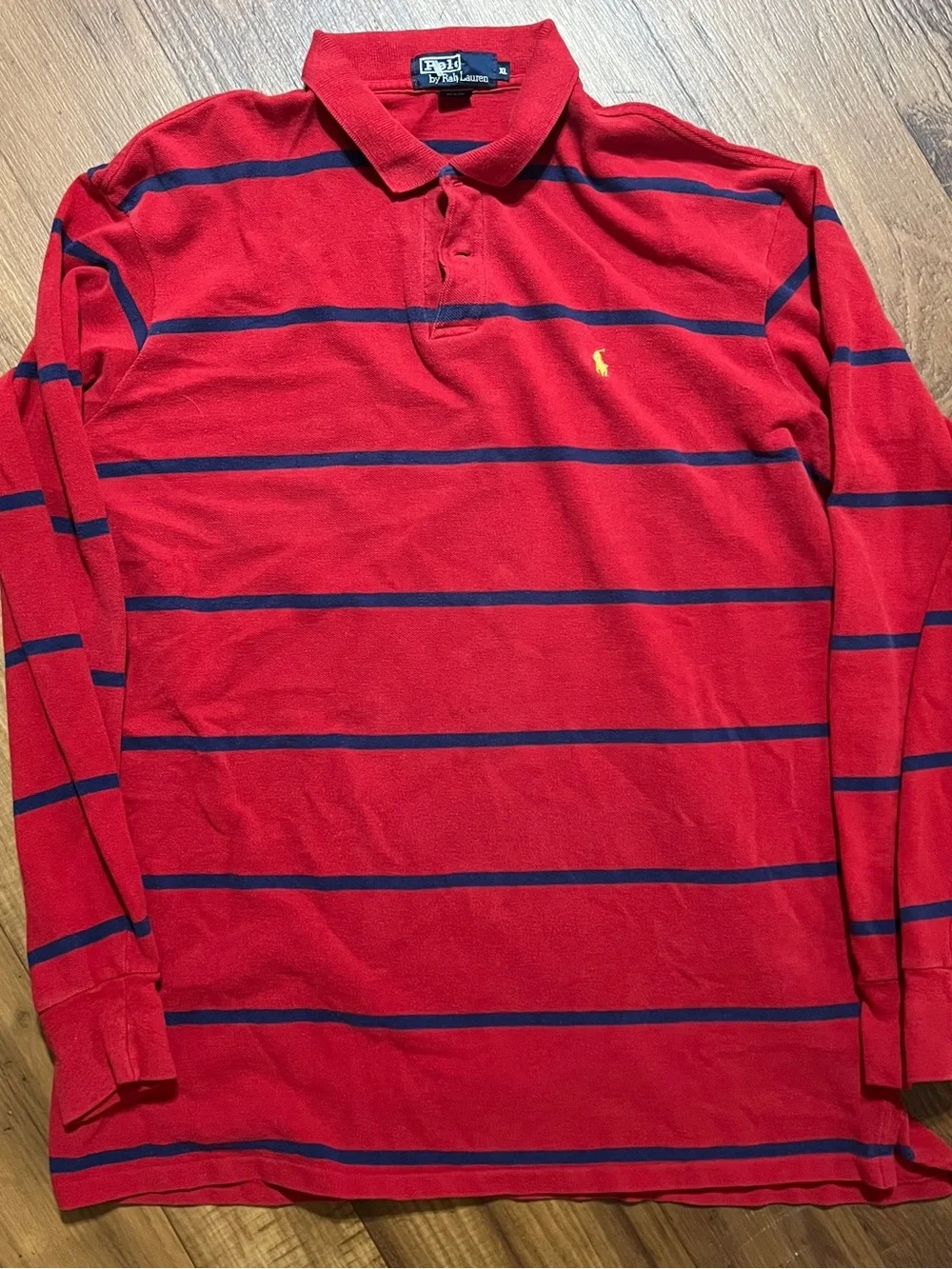 Vintage Polo Ralph Lauren Striped Rugby Shirt Size XL 90's Made in USA